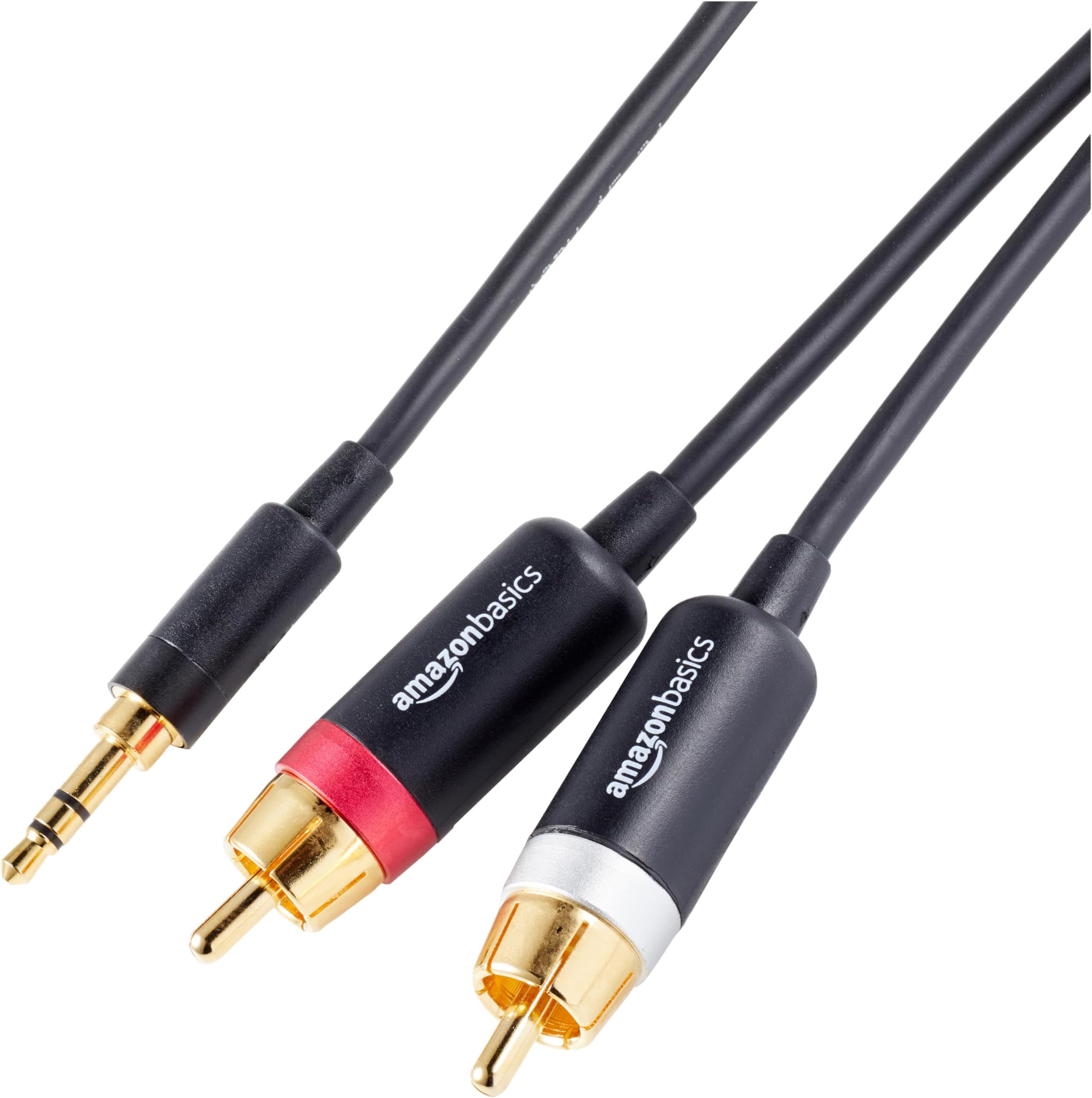 AmazonBasics 3.5mm to RCA Adapter Cable - 2.4m