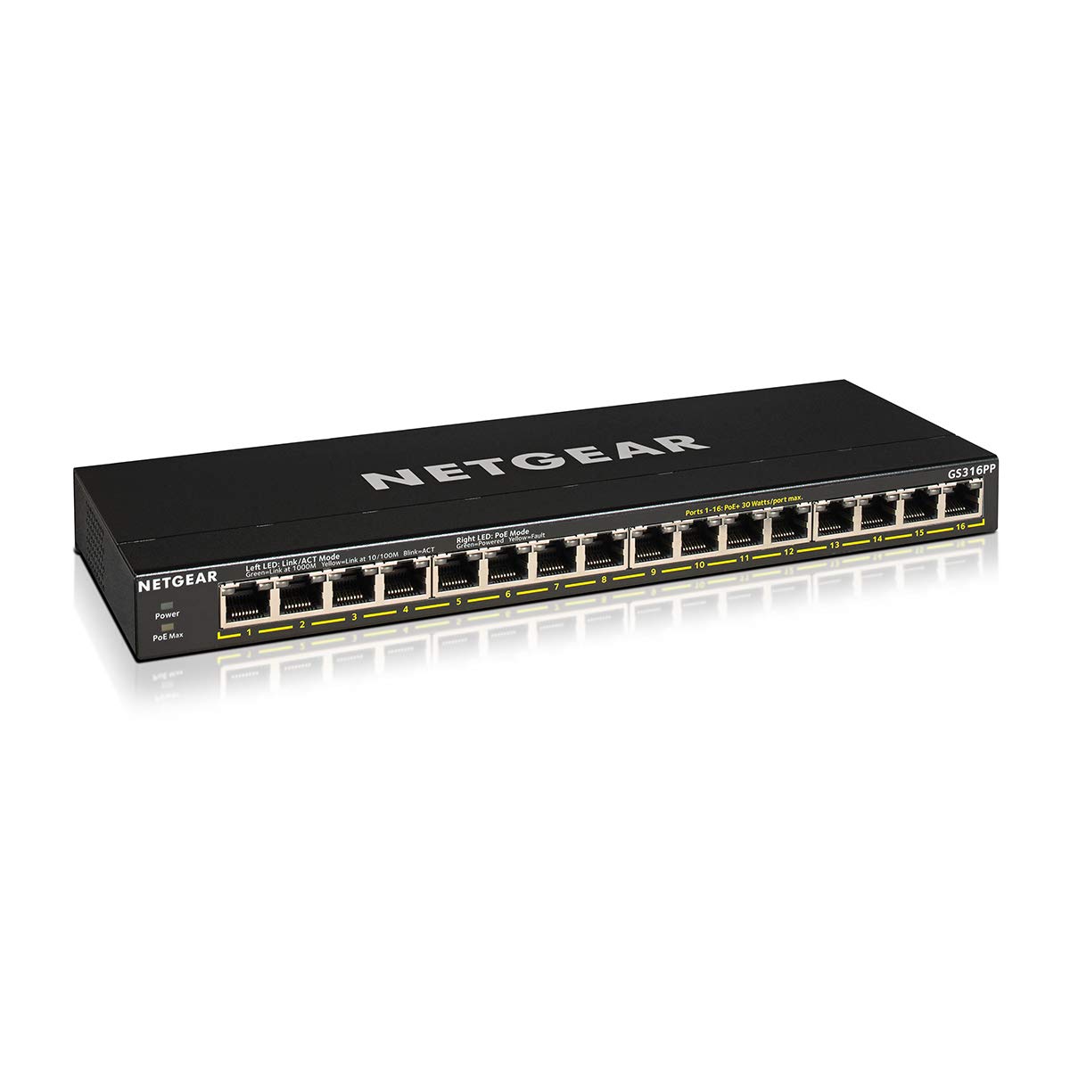 Netgear GS316PP 16-Port PoE+ Gigabit Switch