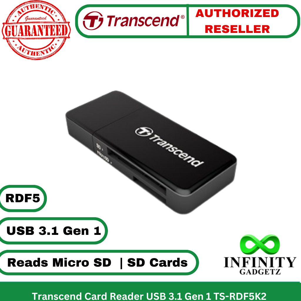 Transcend RDF5 USB 3.1 SD/MicroSD Reader