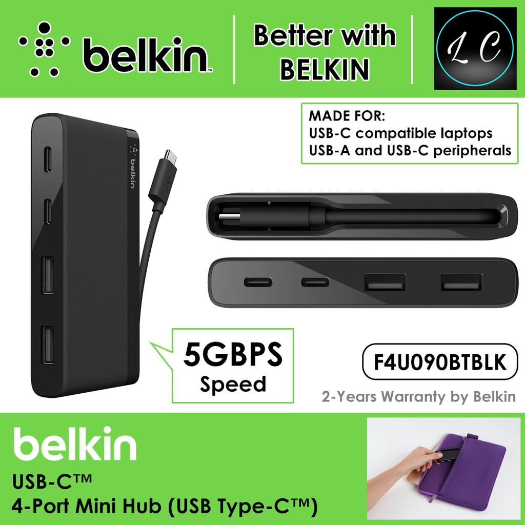 Belkin USB-C 4-Port Mini Hub