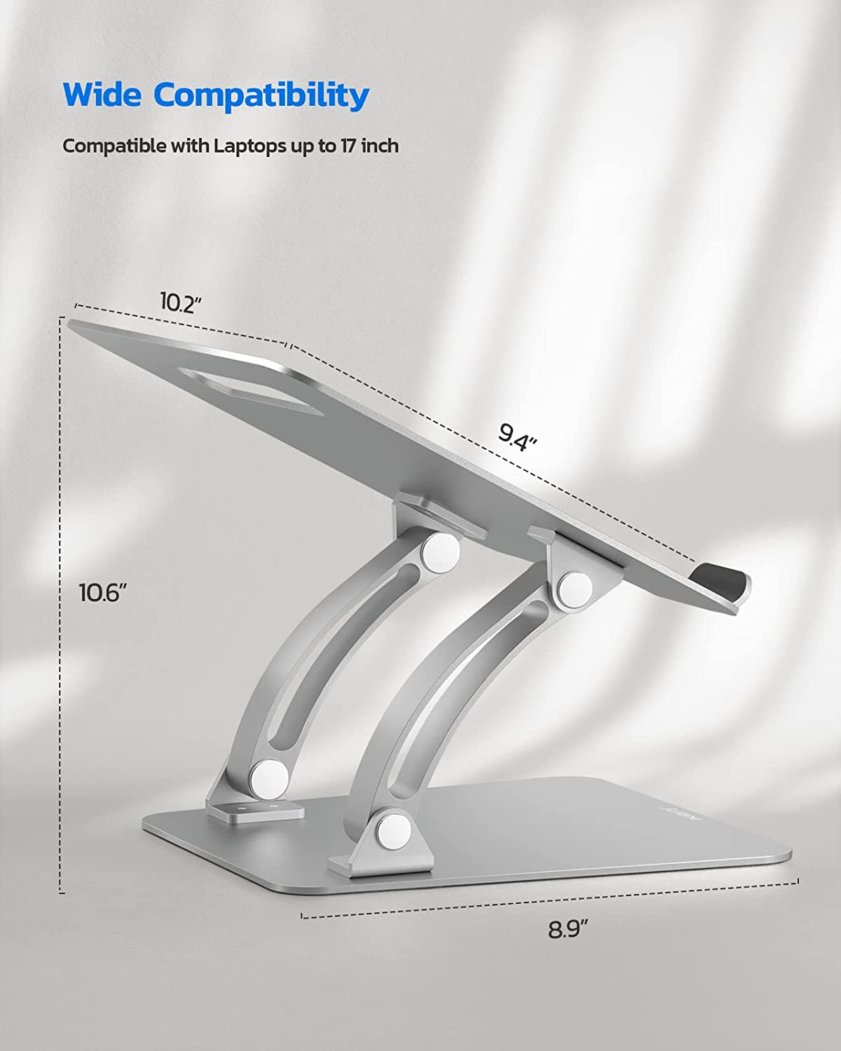 Nulaxy Adjustable Aluminum Laptop Stand - C1
