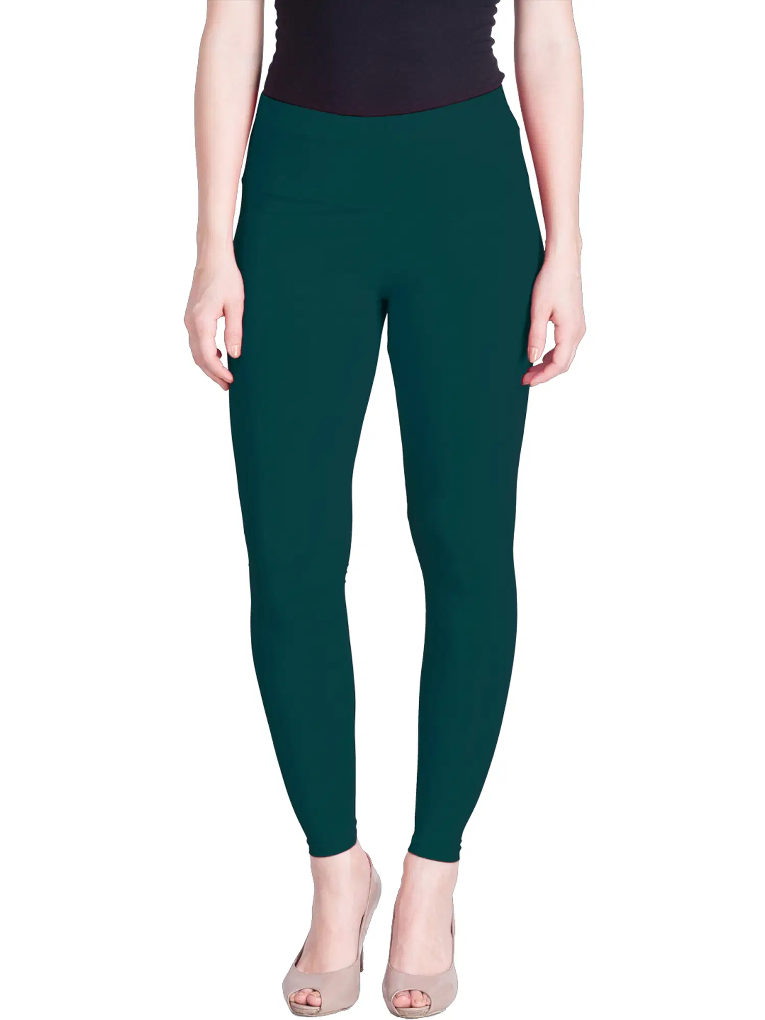 Lux Lyra - Sea Green Cotton Women's Leggings ( Pack of 1 )