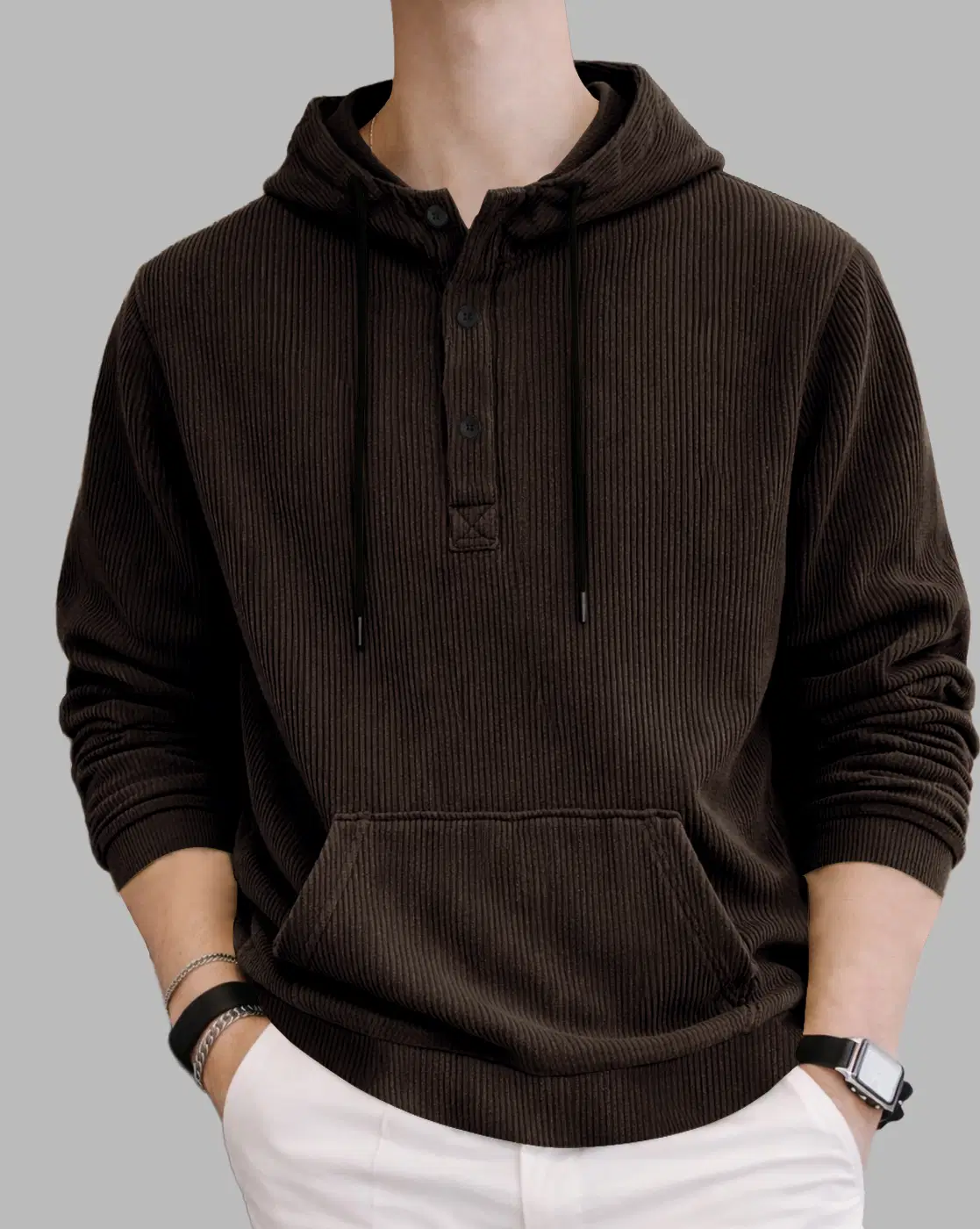 Eyebogler Polyester Hooded Men's Sweatshirt - Brown ( Pack of 1 )