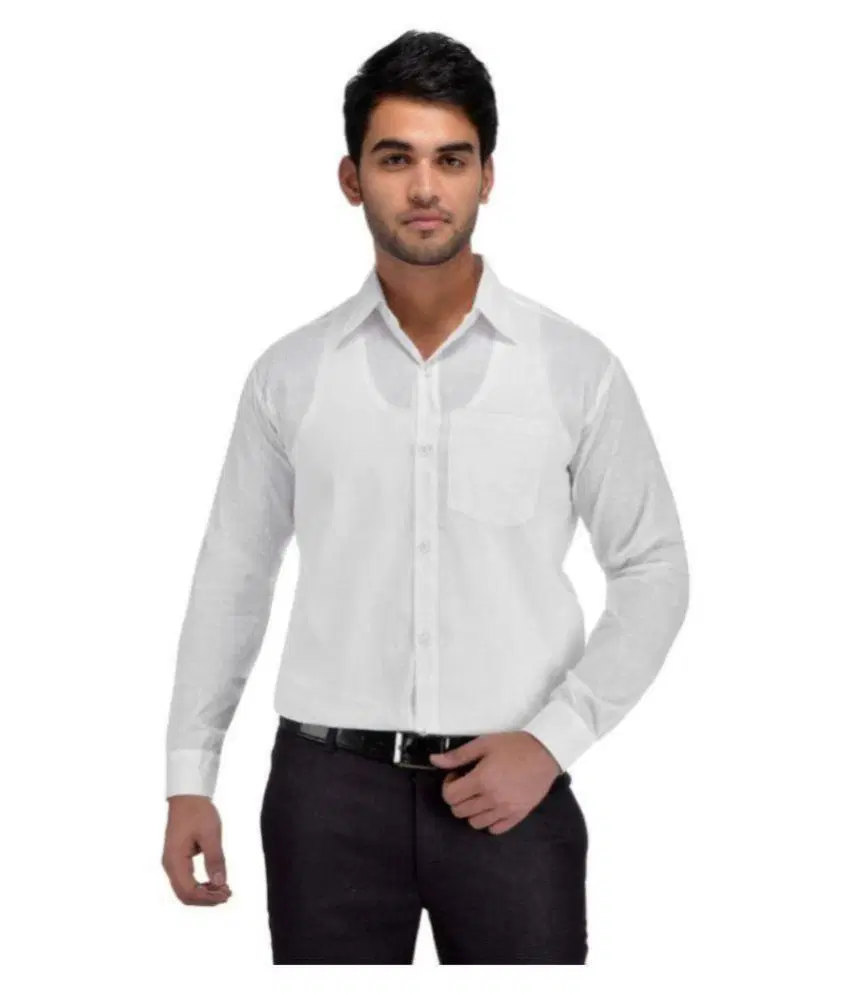 DESHBANDHU DBK - White Cotton Regular Fit Men's Formal Shirt ( Pack of 1 )
