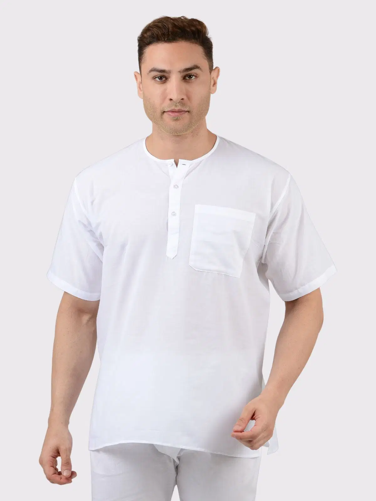 Maharaja - White Cotton Men's Regular Kurta ( Pack of 1 )