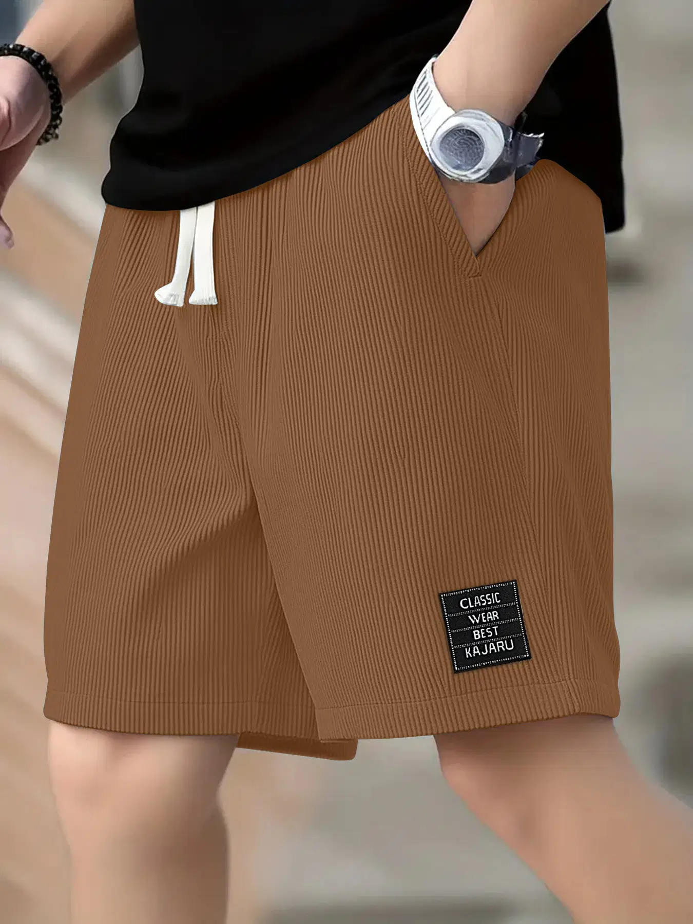 KAJARU Khaki Polyester Men's Shorts ( Pack of 1 )