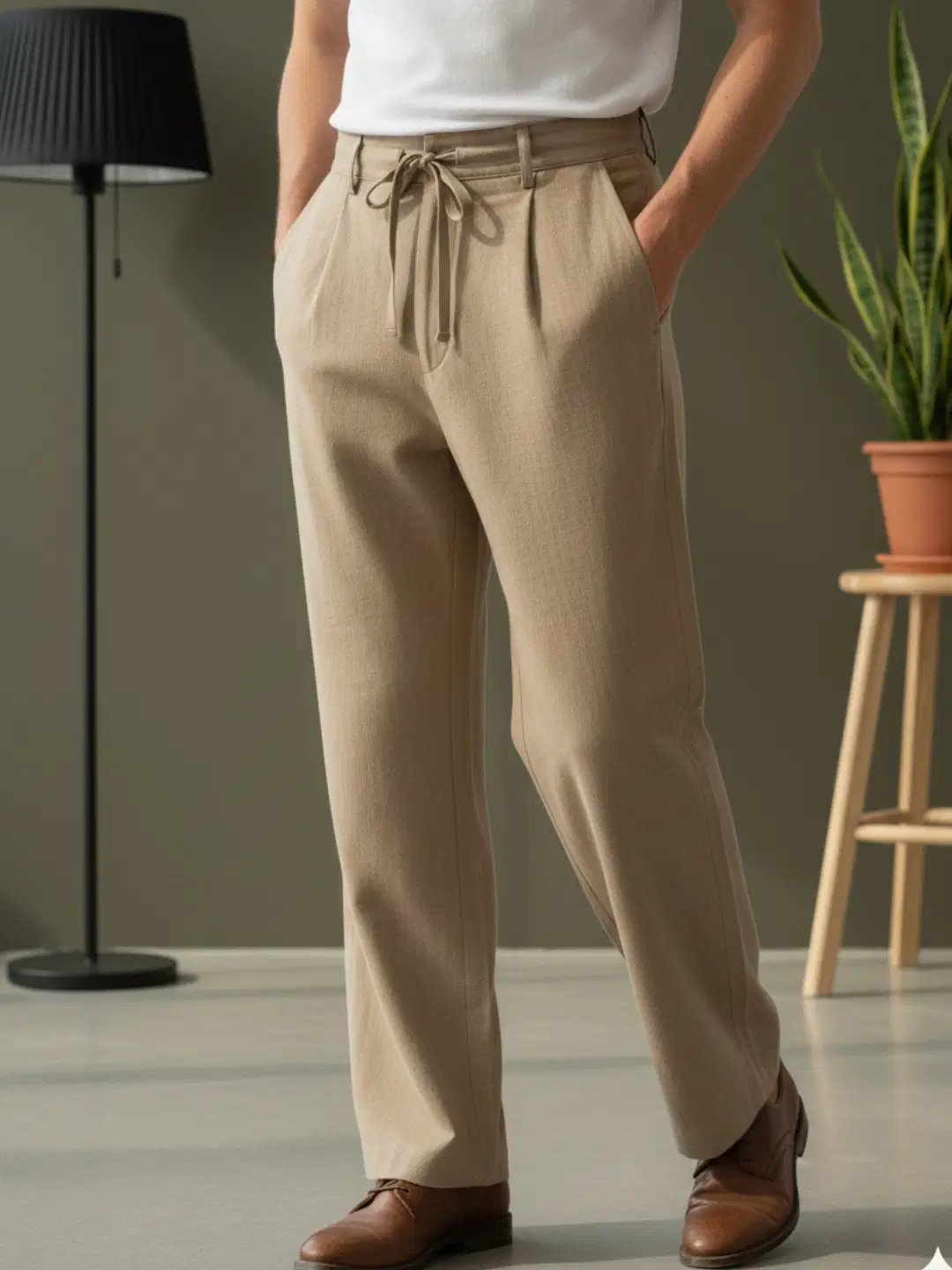 Rigo Straight Men's Korean Pant - Khaki ( Pack of 1 )
