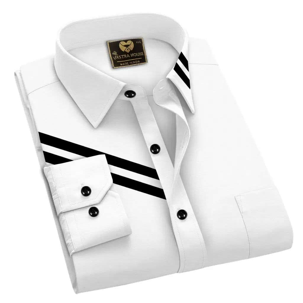 SHREE VASTRA HOUSE Cotton Regular Fit Full Sleeves Men's Formal Shirt - White ( Pack of 1 )