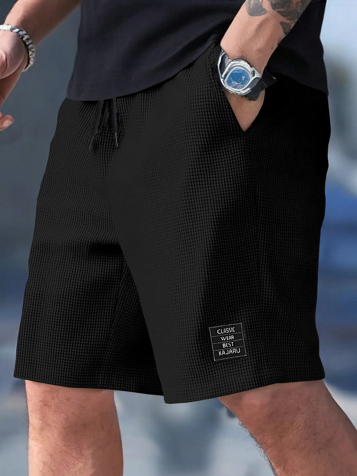KAJARU Black Polyester Men's Shorts ( Pack of 1 )