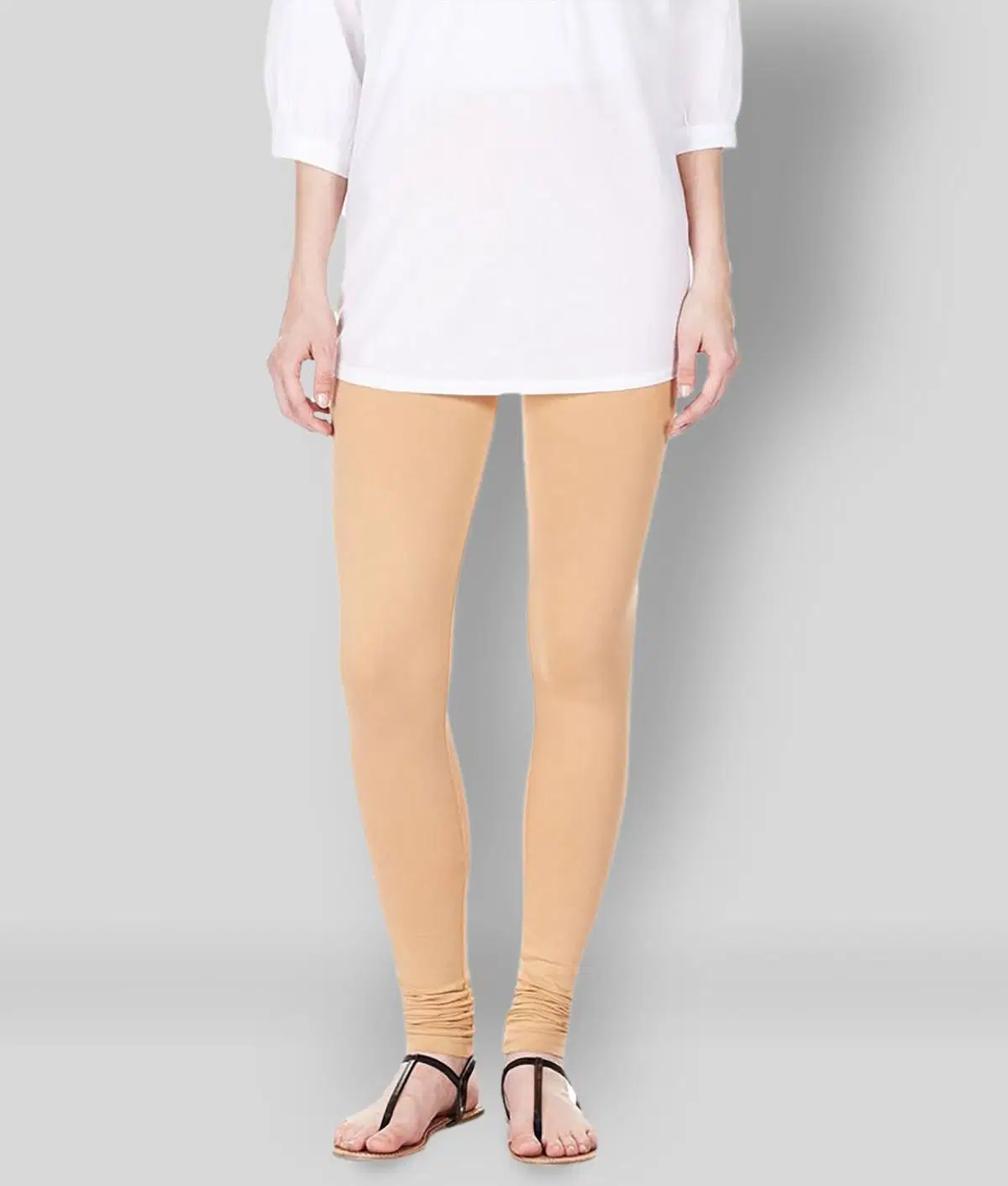 Robin Romeo - Beige Cotton Women's Leggings ( Pack of 1 )