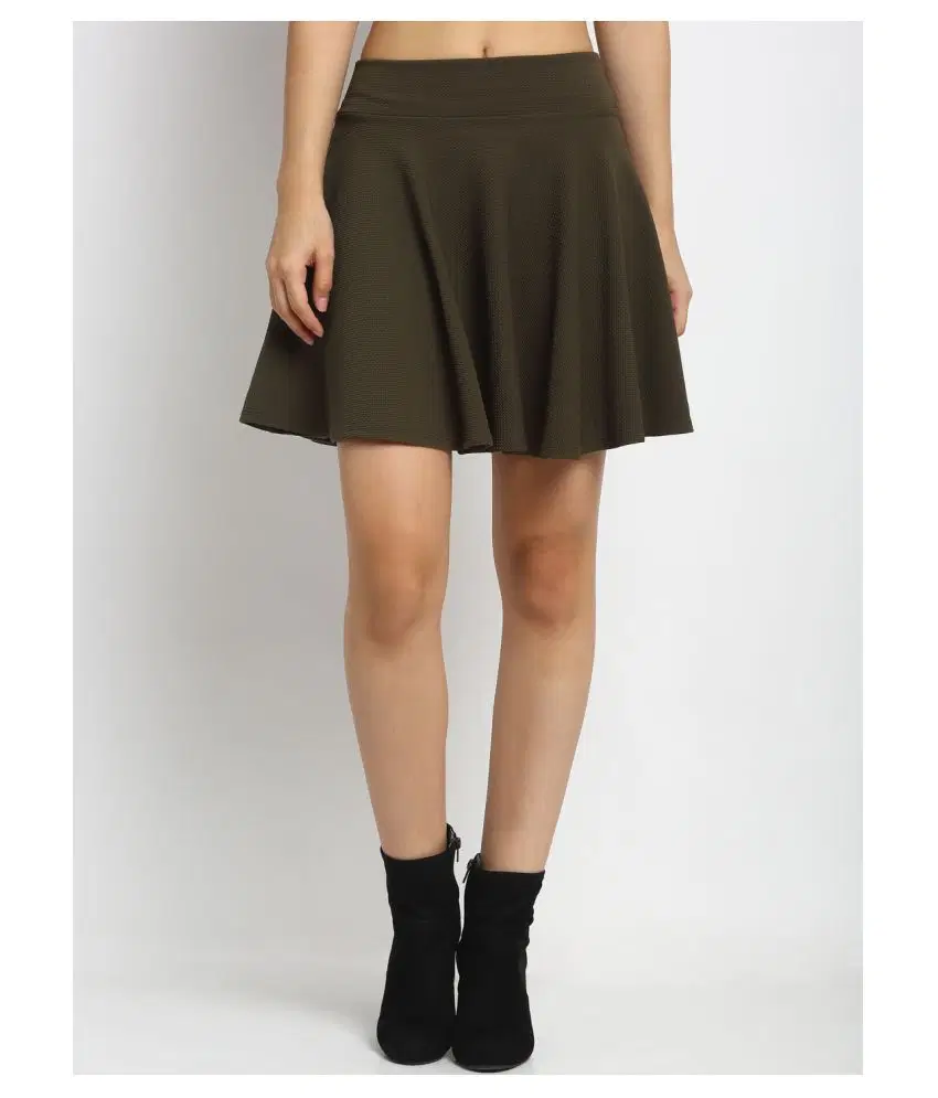 NEUDIS Polyester Skater Skirt - Green
