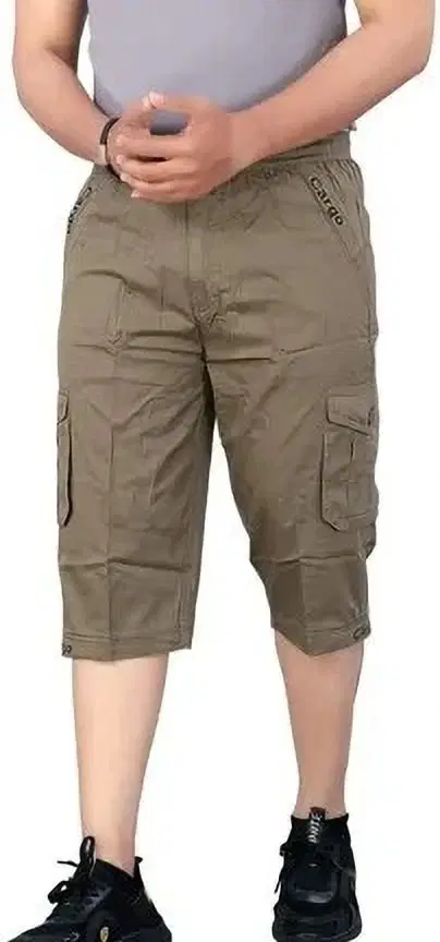 MAHEEN COUTURE Khaki Cotton Blend Men's Shorts ( Pack of 1 )