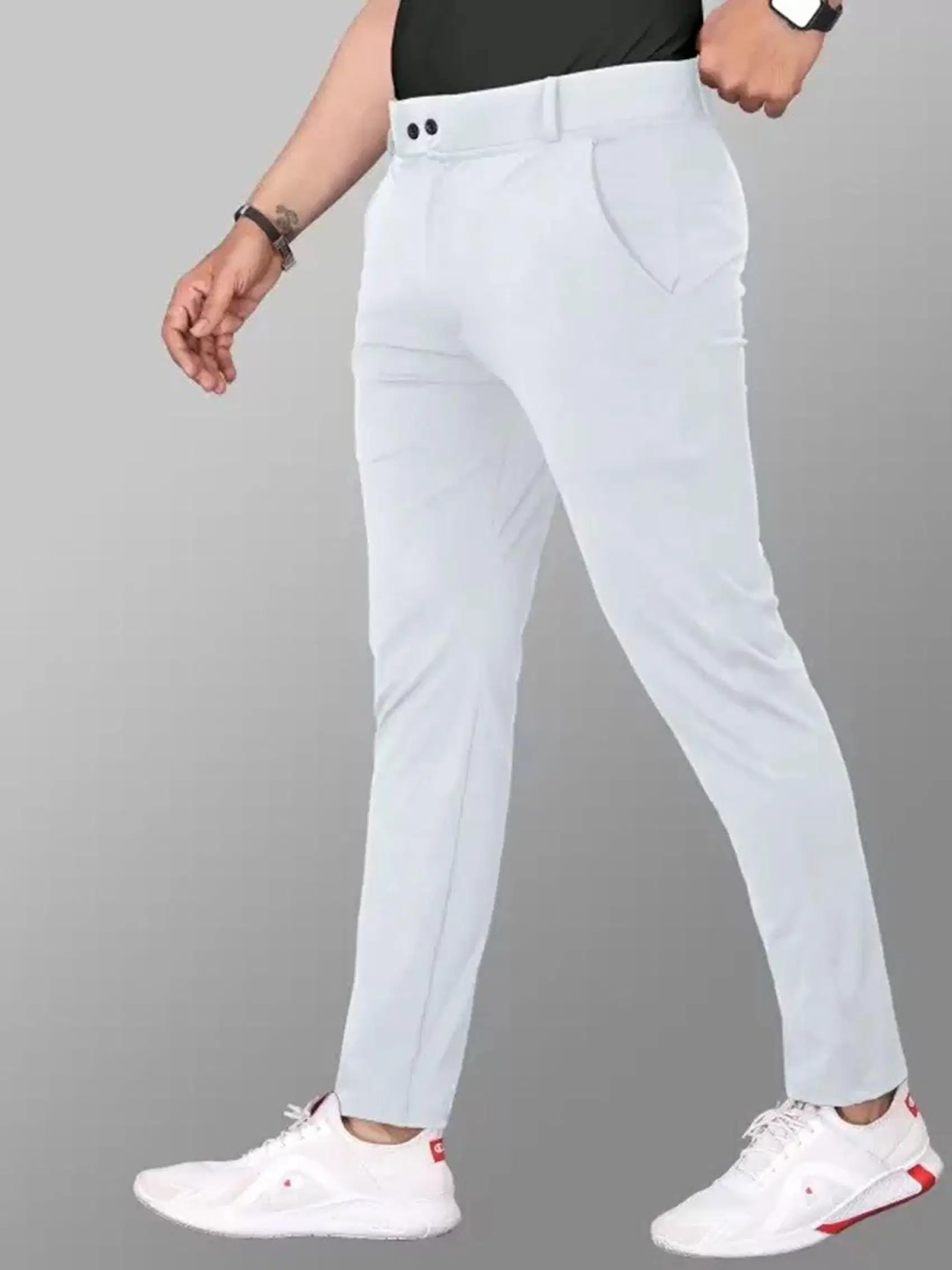 ZEVBISA Regular Men's Formal Trouser - Light Grey ( Pack of 1 )