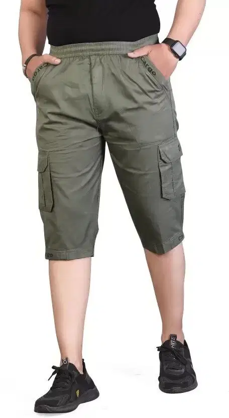 Munnz Lime Green Cotton Blend Men's Shorts ( Pack of 1 )